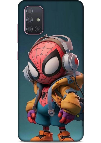 Samsung Galaxy A71 Kılıf Caliburn 25 Spiderman Bebek Soyulmayan Kılıf