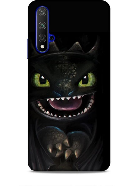 Honor 90 Kılıf Caliburn 30 Kara Ejderha Kenarları Şeffaf Kapak