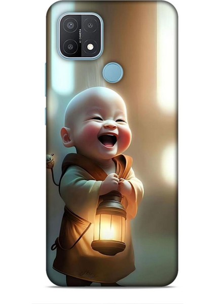 Oppo A15 Kılıf Caliburn 27 Asya Bebek Lazer Kesim Silikon