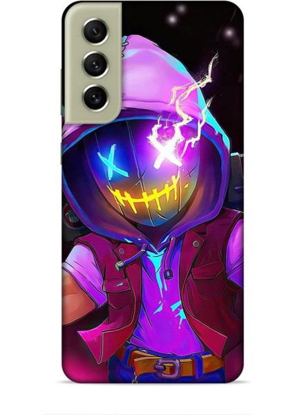 Samsung Galaxy S21 Fe Kılıf Caliburn 19 Maskeli Pembe Tam Koruma Kılıf