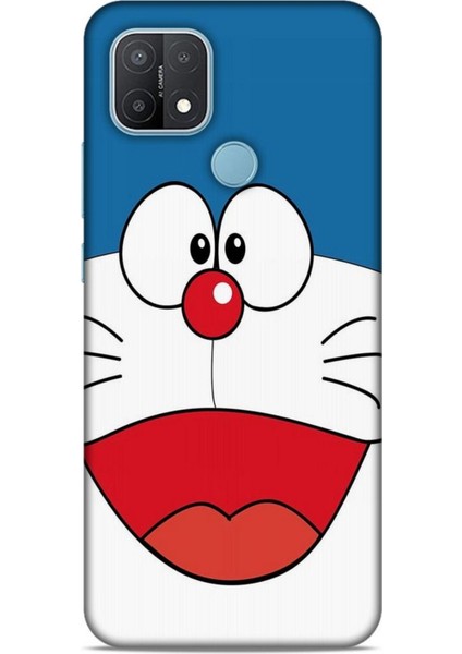 Oppo A15 Kılıf Caliburn 22 Mavi Beyaz Kap