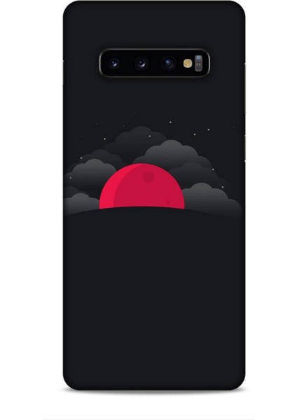 Samsung Galaxy S10 Plus Kılıf Caliburn 13 Kızıl Ay Case Kapak