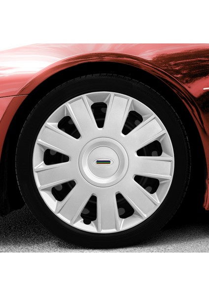 Ford Connect 15 Inç Jant Kapağı Amblemli Gri 4'lü Takım 154