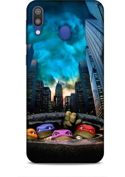 Samsung Galaxy M20 Kılıf Caliburn 11 Ninja Kablumbağalar 4K Baskılı Kılıf