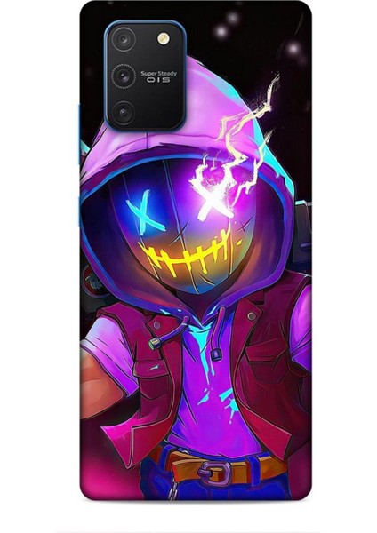 Samsung Galaxy S10 Lite Kılıf Caliburn 19 Maskeli Pembe Tam Koruma Kılıf