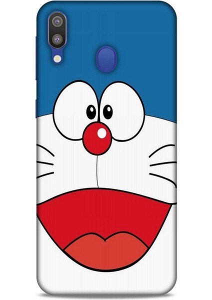 Samsung Galaxy M20 Kılıf Caliburn 22 Mavi Beyaz Kap