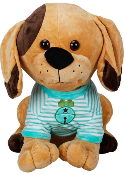 Alithestereo LISINYA193 Nessiworld Çizgili Tişörtlü Oturan Peluş Köpek 44 cm Alithestereo