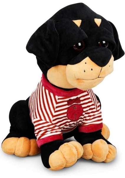 Alithestereo LISINYA193 Nessiworld Çizgili Tişörtlü Oturan Peluş Köpek 44 cm Alithestereo