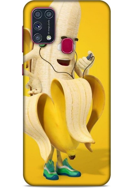 Samsung Galaxy M31 Kılıf Caliburn 21 Muz Sarı Darbe Önleyici Kapak