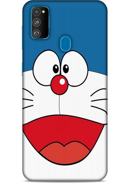 Samsung Galaxy M30S Kılıf Caliburn 22 Mavi Beyaz Kap