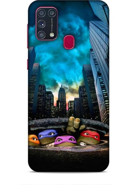 Samsung Galaxy M31 Kılıf Caliburn 11 Ninja Kablumbağalar 4K Baskılı Kılıf