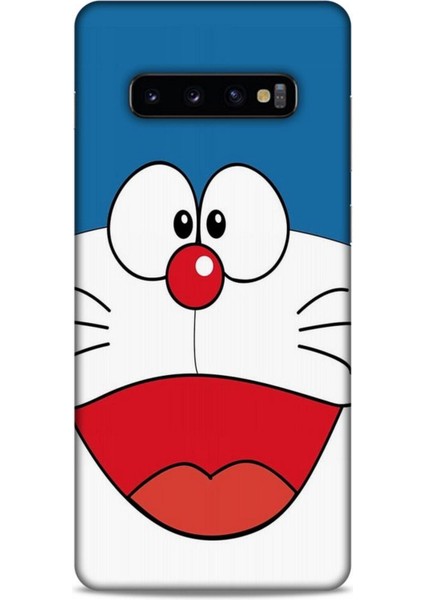 Samsung Galaxy S10 Plus Kılıf Caliburn 22 Mavi Beyaz Kap