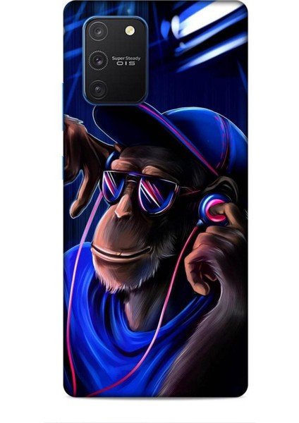 Samsung Galaxy S10 Lite Kılıf Caliburn 20 Maymun Mavi Renkli Kılıf