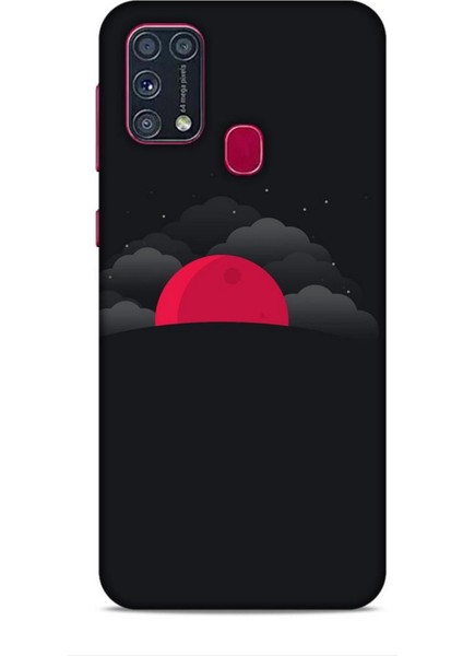 Samsung Galaxy M31 Kılıf Caliburn 13 Kızıl Ay Case Kapak