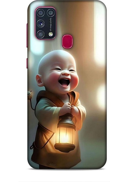 Samsung Galaxy M31 Kılıf Caliburn 27 Asya Bebek Lazer Kesim Silikon