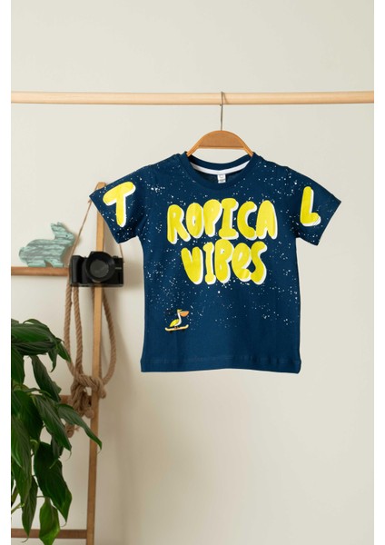 Difa Kids Tropical Baskılı Erkek Çocuk T-Shirt