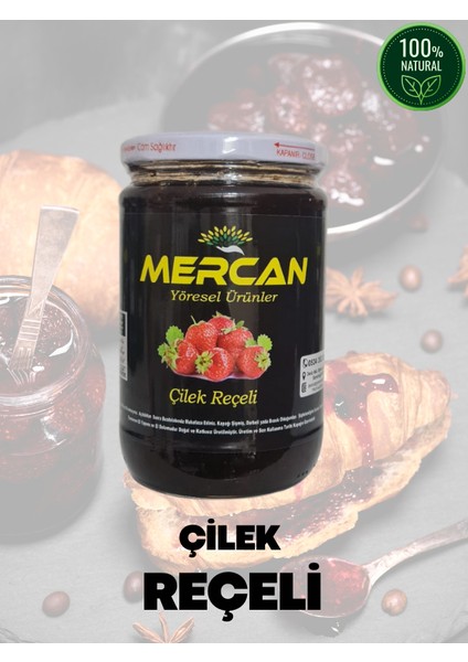 %100 Doğal Hatay Usulü Çilek Reçeli 750 gr