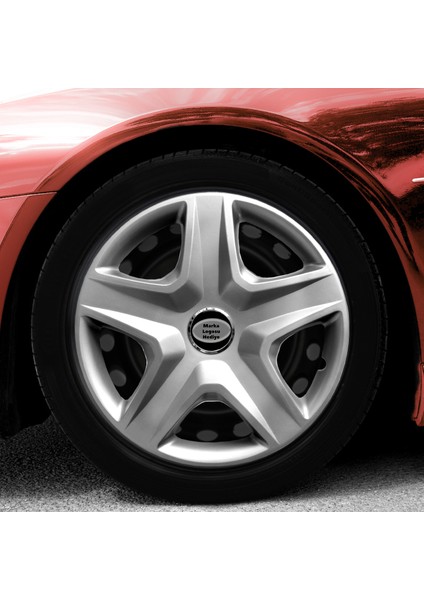 Seat Leon 15 Inç Jant Kapağı Amblemli Gri 4'lü Takım 119