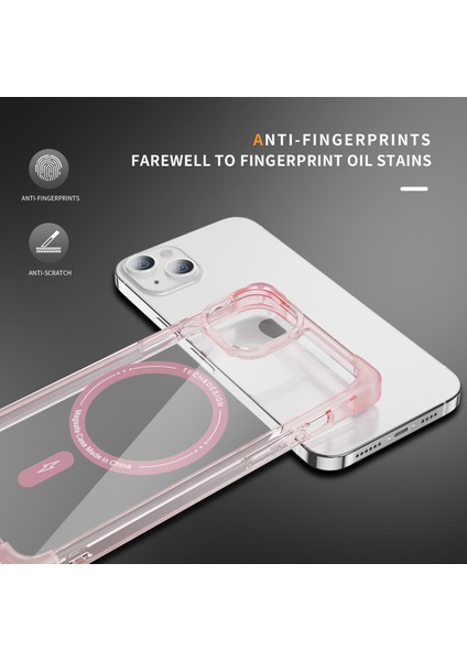 Magsafe ile Uyumlu iPhone13 6.1 Inç Kasa Için Ysm Takviyeli Köşeler Serisi Clear Big Arka Lens Deliği Kapak Tercüman Pembesi (Yurt Dışından) indirimleri