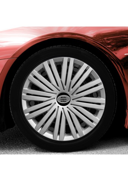 Skoda Superb 14 Inç Jant Kapağı Amblemli Gri 4'lü Takım 125