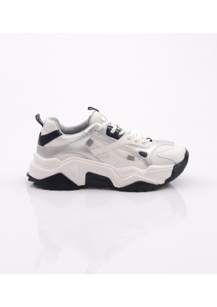 65137 Kadin Bağcikli Kalin Taban Spor Ayakkabı