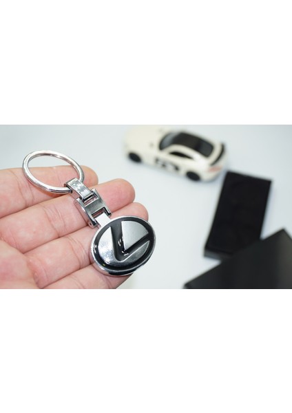 Lexus Logo Krom Metal Çift Yön Anahtarlık