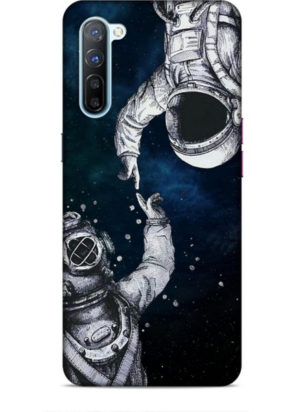 Oppo Reno 3 Kılıf Caliburn 5 Kozmonot Koruma Kılıfı