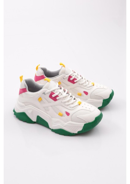 65137 Kadin Bağcikli Kalin Taban Spor Ayakkabı fiyatları