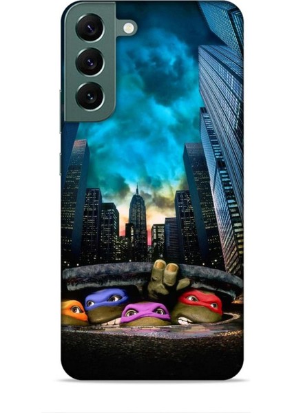 Samsung Galaxy S22 Plus Kılıf Caliburn 11 Ninja Kablumbağalar 4K Baskılı Kılıf