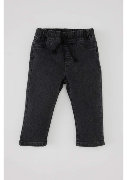 Erkek Bebek Düz Paça Jean Basic Pantolon B6733A524SP