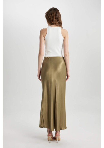 A Kesim Normal Bel Saten Midi Etek B1867AX24SP indirimleri