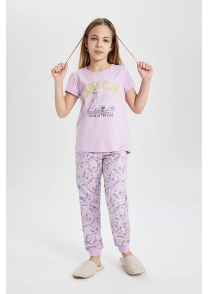 Kız Çocuk Looney Tunes Kısa Kollu Pijama Takımı C1964A824SP