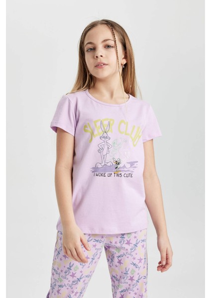 Kız Çocuk Looney Tunes Kısa Kollu Pijama Takımı C1964A824SP