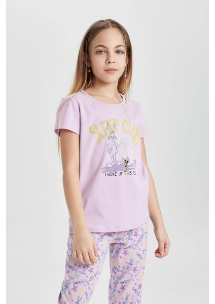 Kız Çocuk Looney Tunes Kısa Kollu Pijama Takımı C1964A824SP