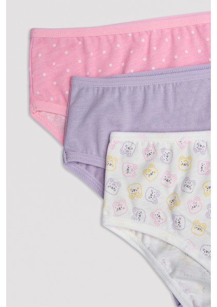 Kız Çocuk Cats Çok Renkli 3lü Slip Külot