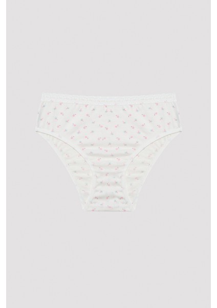 Kız Çocuk Çiçekli 3lü Slip Külot