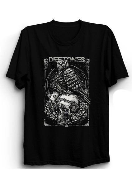 Deftones, Owl And Skull, Rock Death Metal Müzik Grubu Tişörtü
