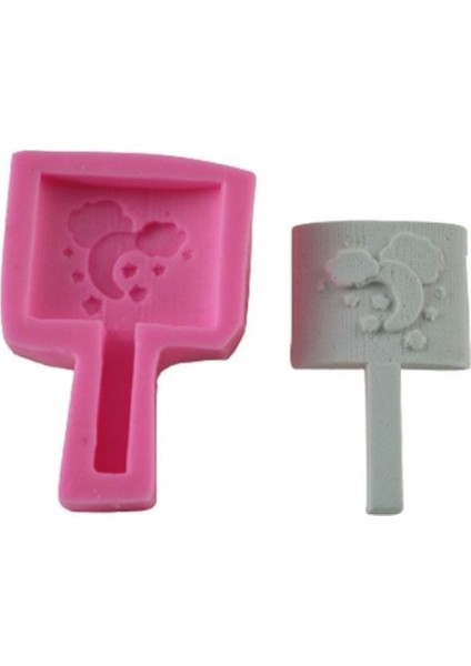 Pano Süsü Mini Bebek Lambası Silikon Kalıp K-409, Kokulu Taş Sabun Alçı Mum Kalıbı