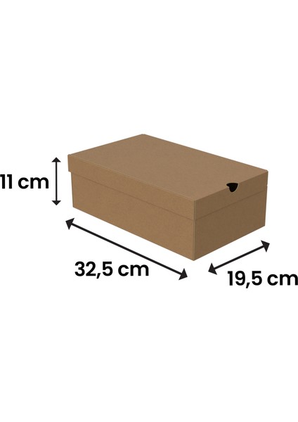 32,5X19,5X11 - Kendinden Kapaklı Ayakkabı Kutusu - 500 Adet