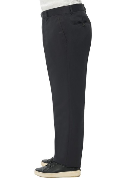 Rahat Kesim Pamuklu Keten Koyu Gri Baba Pantolon fiyatları