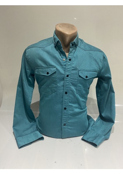 Slim Fit Erkek Kot Gömlek