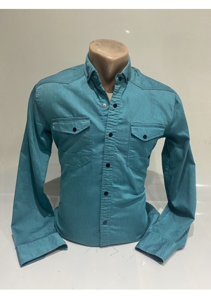 Slim Fit Erkek Kot Gömlek