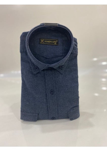 Rahat Kesim Düz Kışlık Kapaklı Düğmeli Çift Cep Baba Gömlek fiyatları