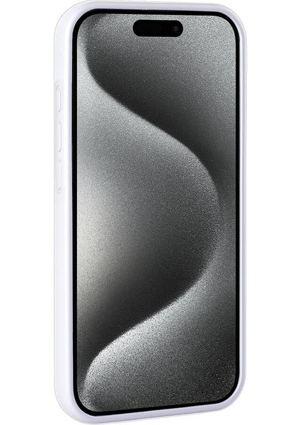 Apple iPhone 15 Pro Max ile Uyumlu Kılıf Arka Yüzeyi Parlak Taşlı Tasarımlı Kapak