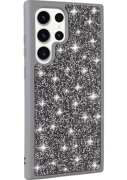 Galaxy S23 Ultra ile Uyumlu Kılıf Arka Yüzeyi Parlak Taşlı Tasarımlı Kapak fiyatları