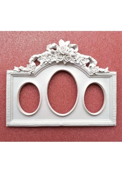 Gül Kabartmalı 3'lü Çerçeve Silikon Kalıp K-444 fırsatları