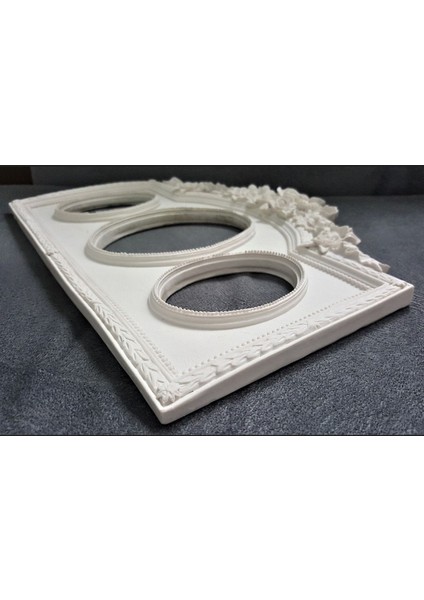 Gül Kabartmalı 3'lü Çerçeve Silikon Kalıp K-444 indirimleri