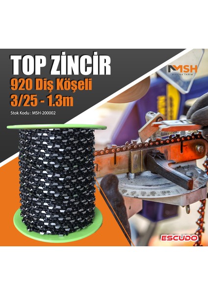 Top Zincir 3/25 - 1.3 mm - 920 Diş Köşeli fiyatları
