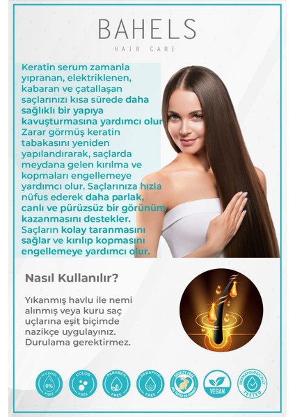 Aşırı Yıpranmış Saçlar Için Keratin Saç Bakım Yağı 100 ml