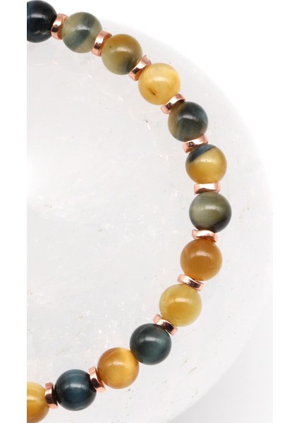 Kaplan Gözü Doğal Taş Makrome Örme Bileklik fiyatları